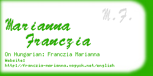 marianna franczia business card